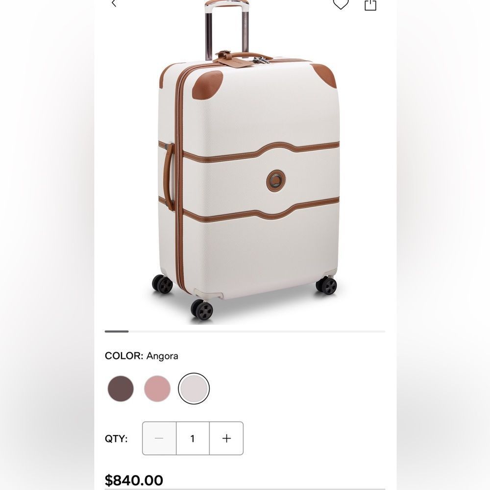 Delsey Chatalet Air 2.0 Luggage - 28" Angora Check-in Spinner BNWT